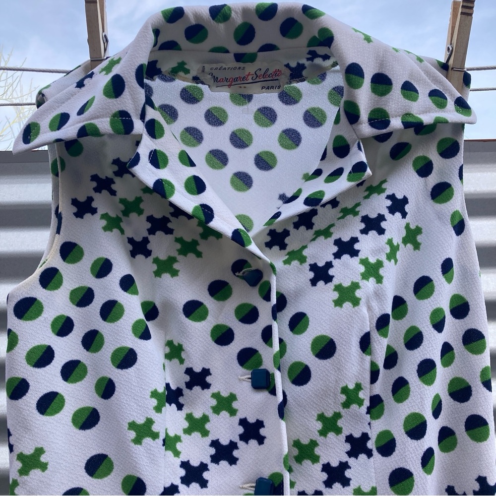 Margaret Select Paris Vintage retro Mod Polka Dot Bold Graphic Sleeveless Dress